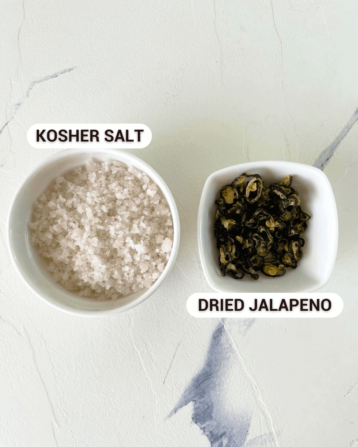 ingredients for the jalapeno salt