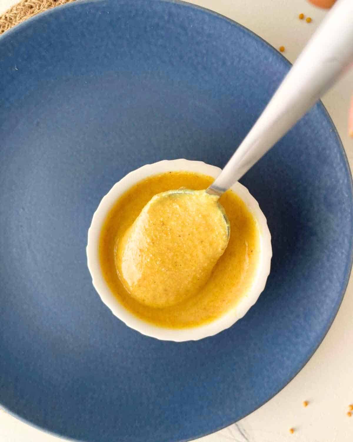 Hot-mustard in a small bowl