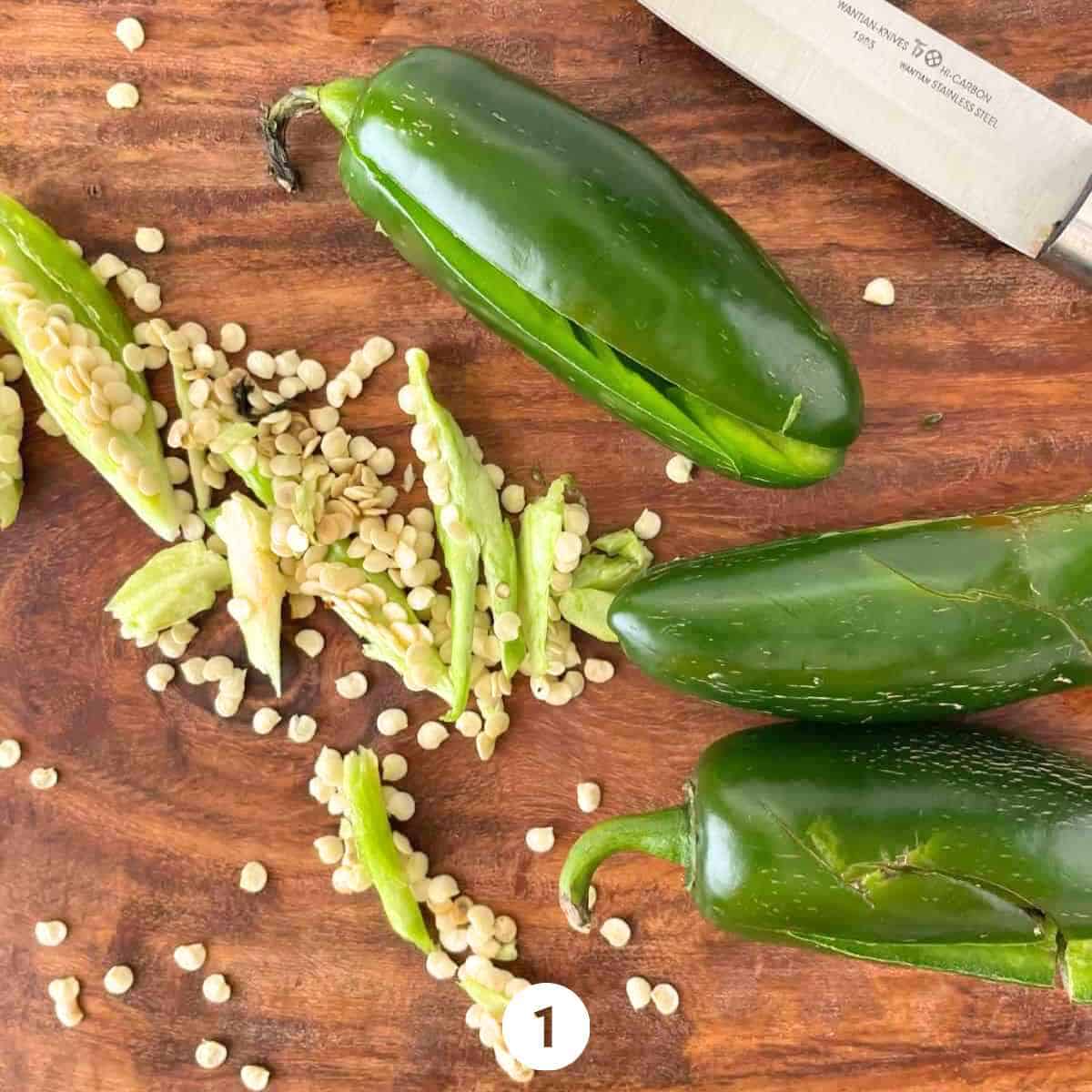 slice the jalapenos