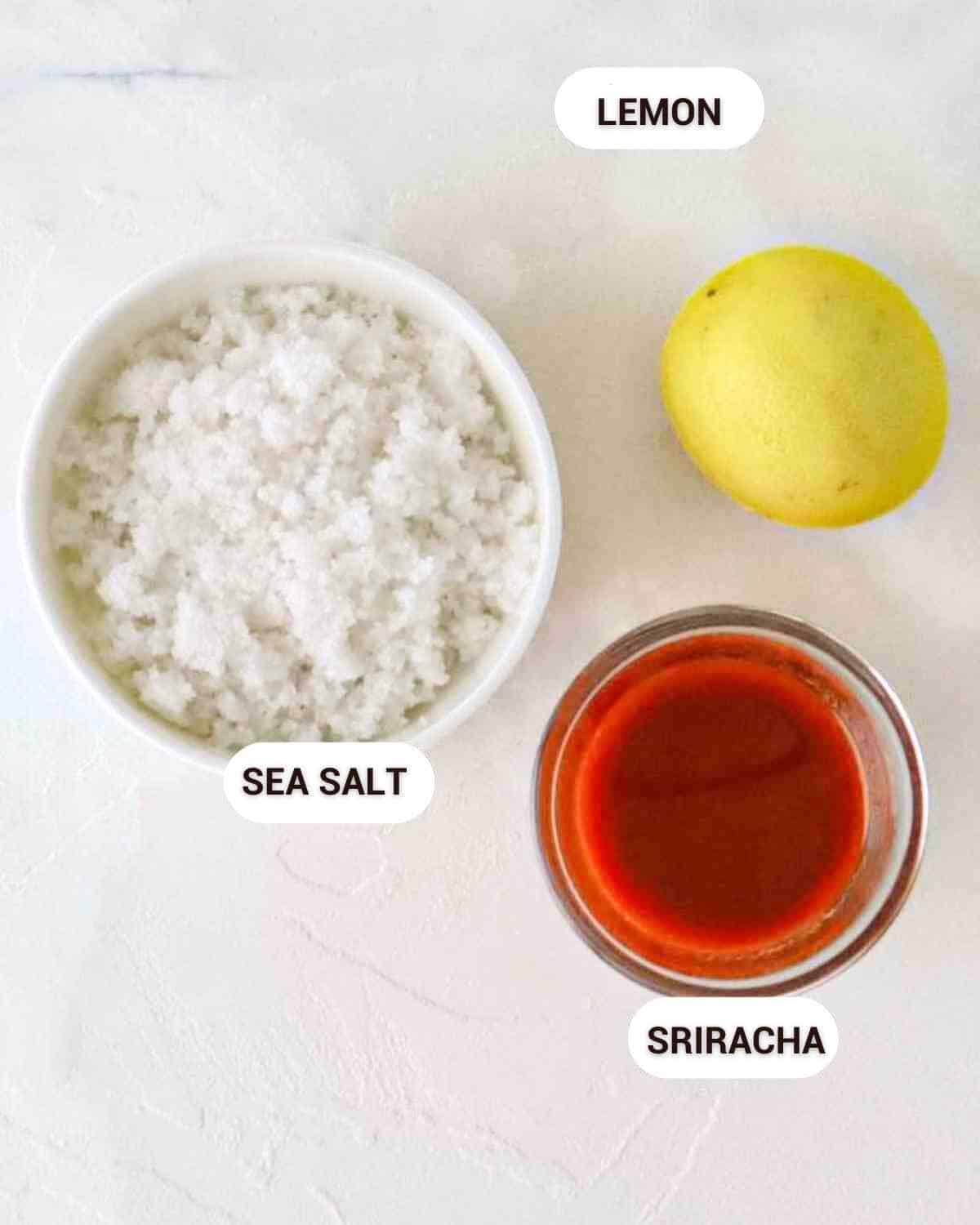 Ingredients for Sriracha Salt