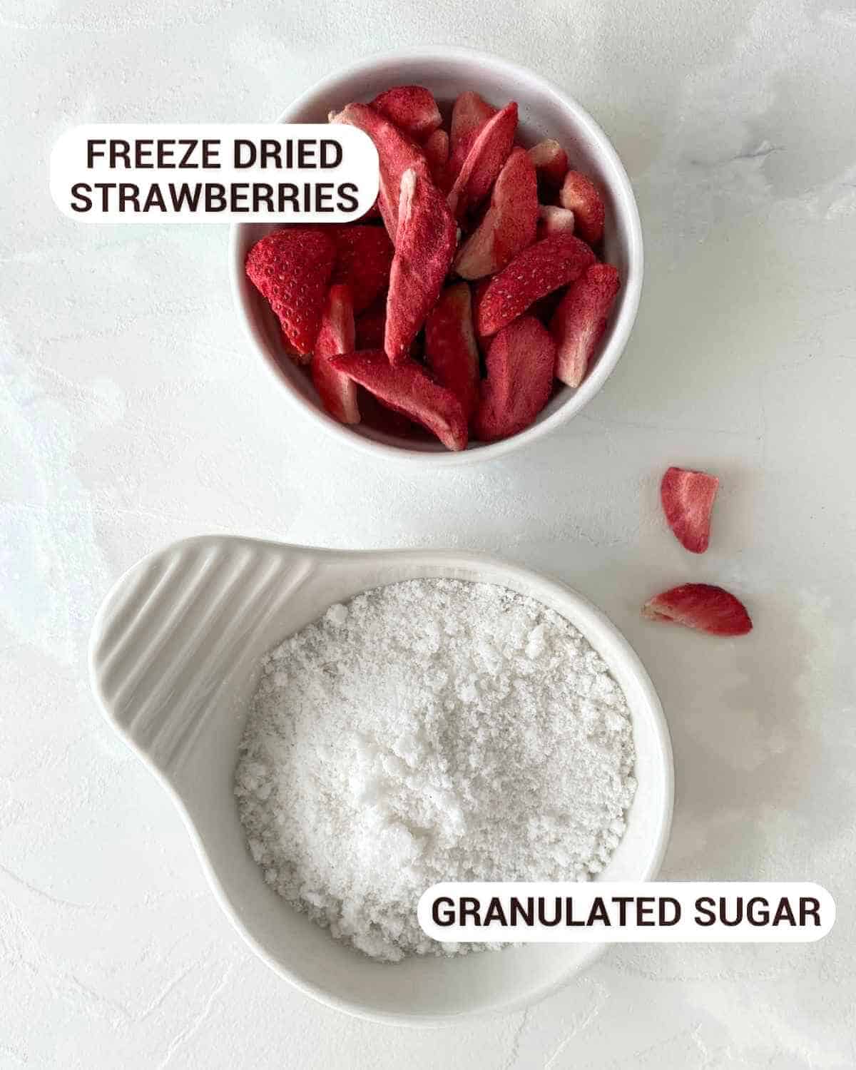 Ingredients for Strawberry Sugar