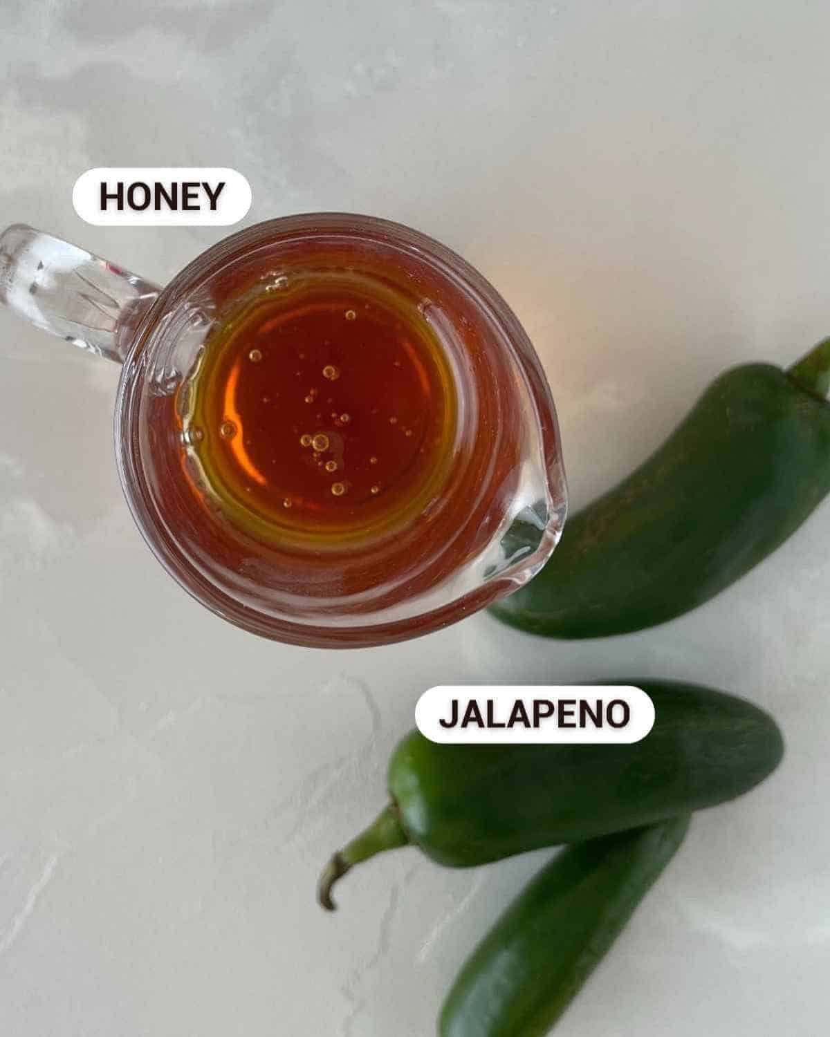 Ingredients for Jalapeno-Honey