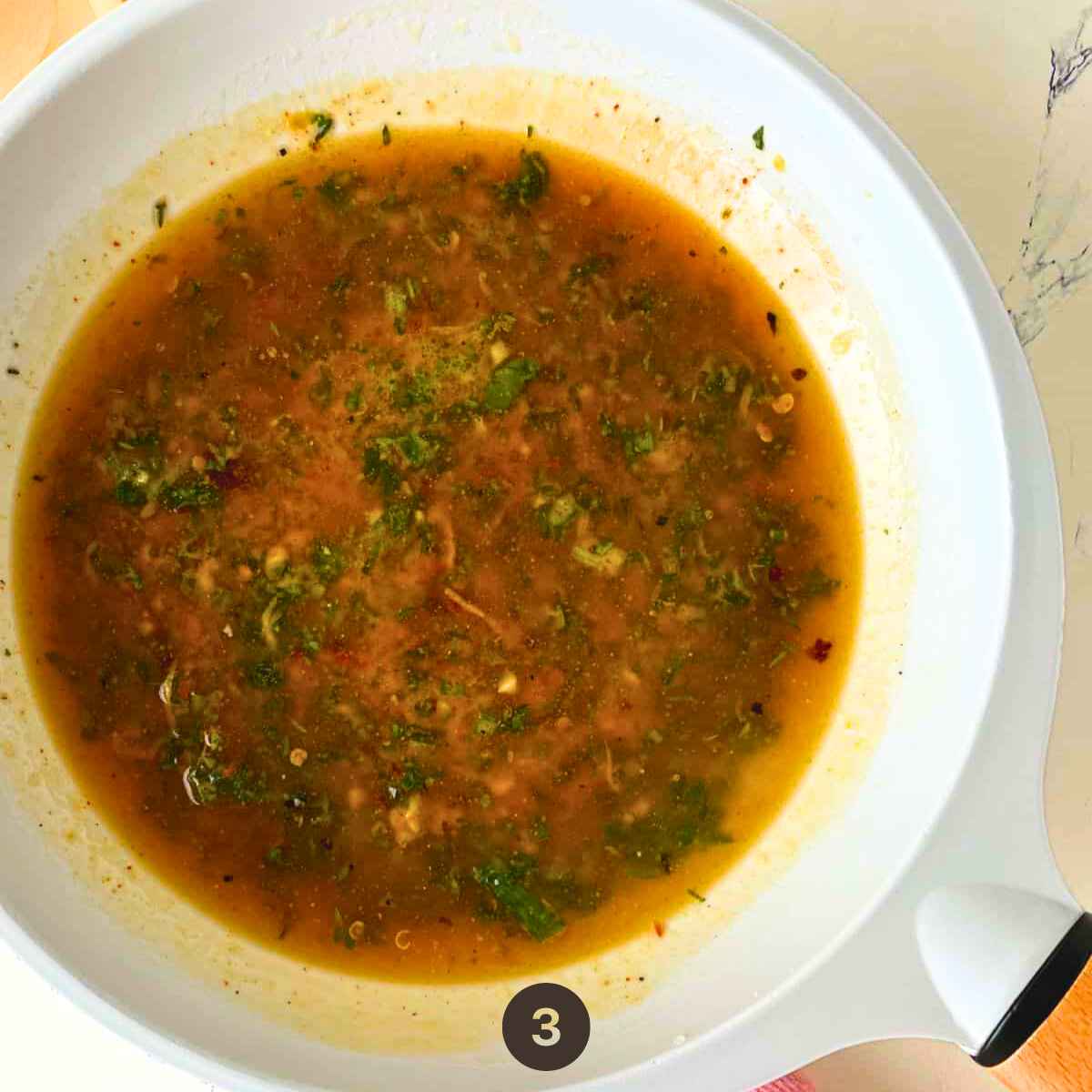 preparing the cowboy butter dipping sauce