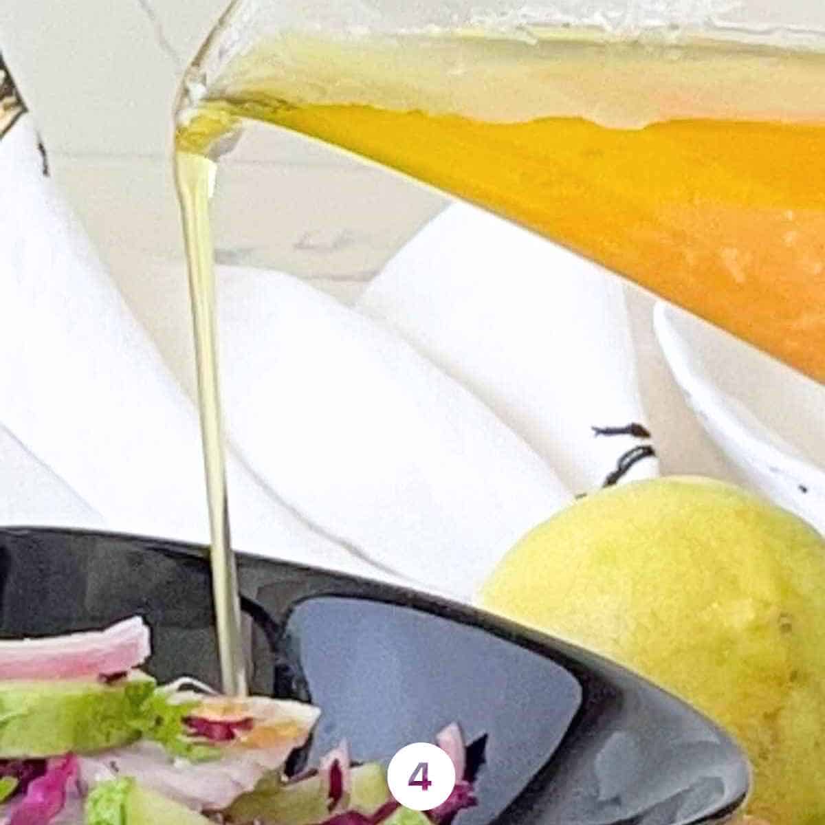 garnish Ginger Lemon Honey Syrup on the salad and enjoy 