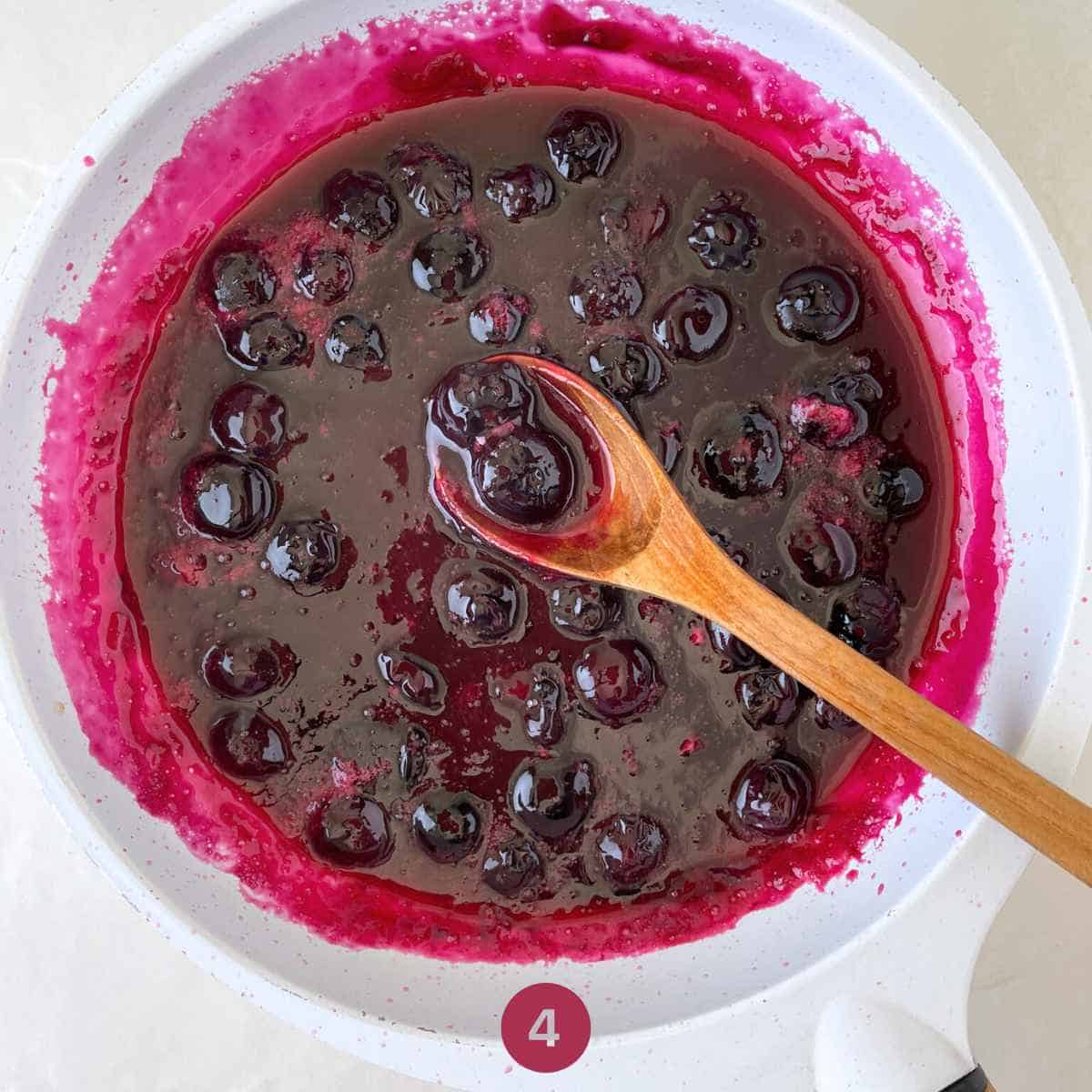 Sprinkle some cornflour over it on the pan and mix it properly