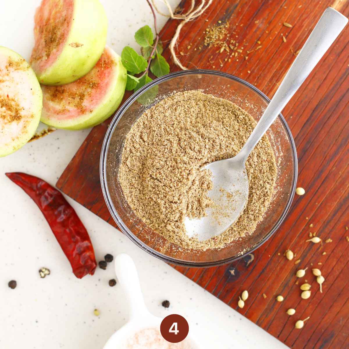 Homemade Chaat Masala in a bowl ready to enjoy 