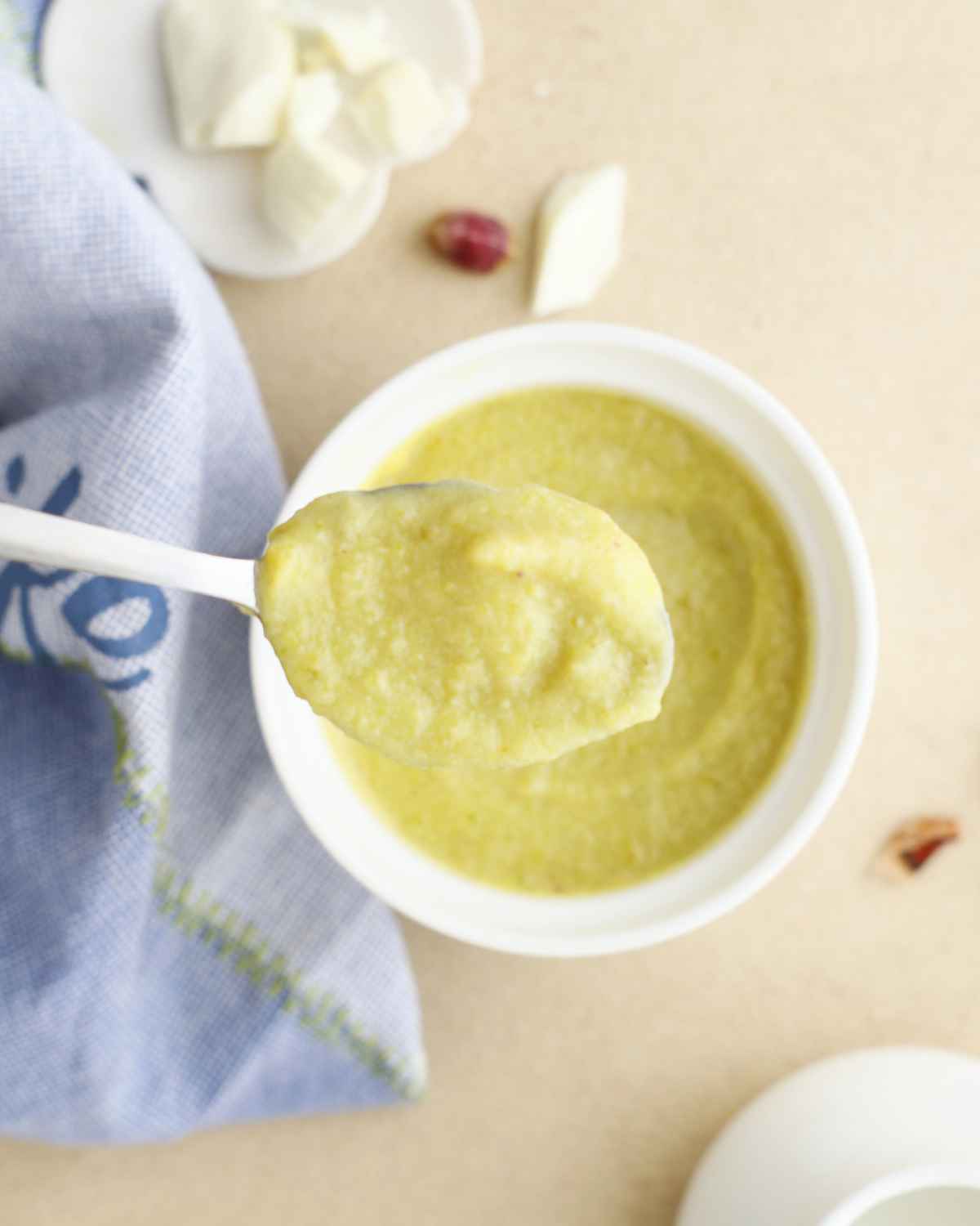 Pistachio Pastry Cream in bowl