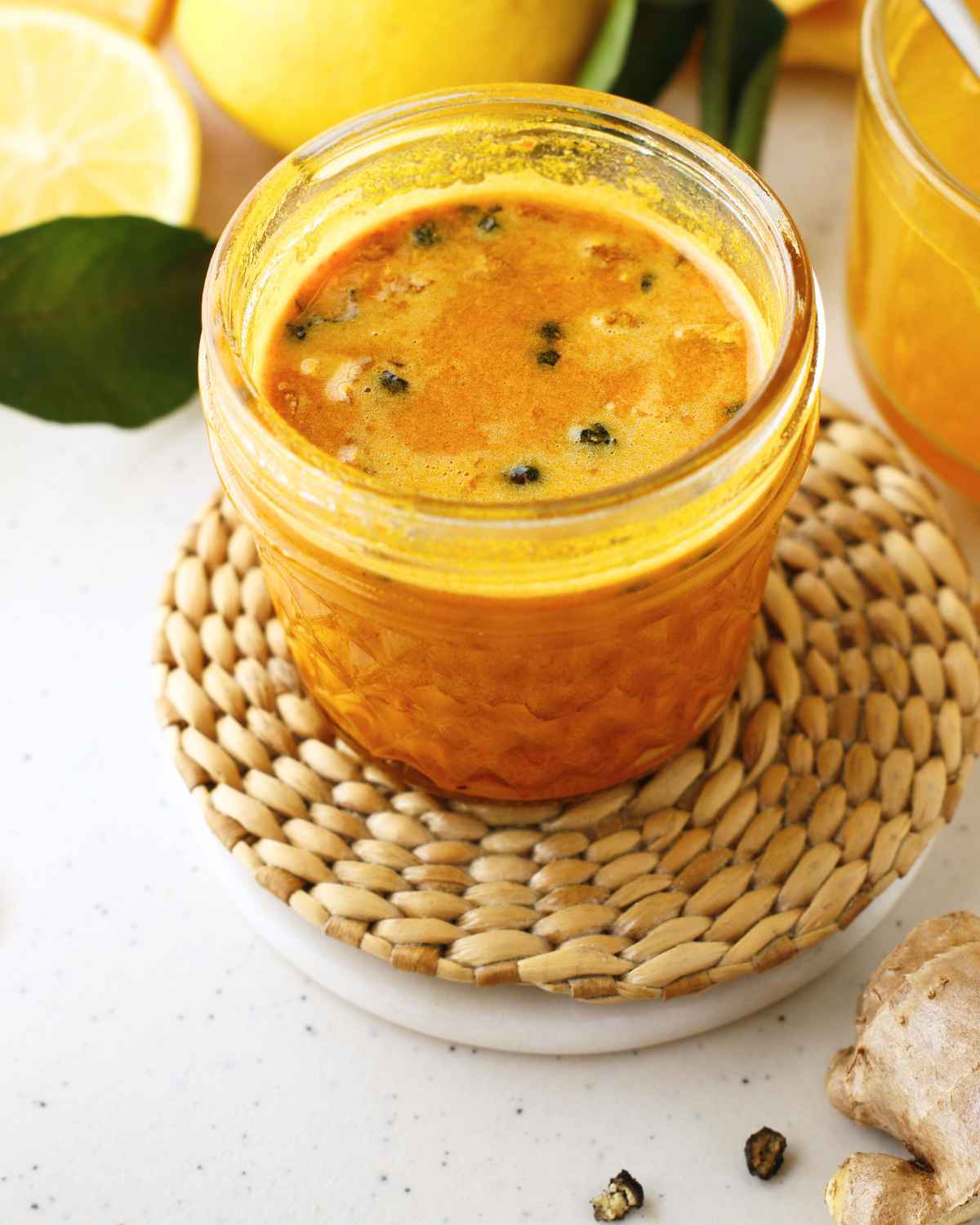 Turmeric Ginger Honey on a jar