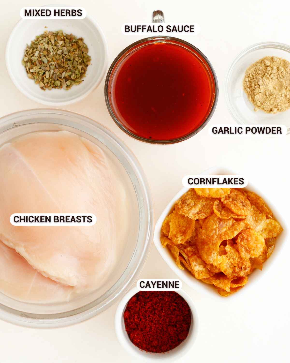 Ingredients for Air Fryer Buffalo Chicken Tenders